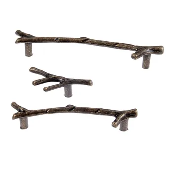 DRELD Door Knobs Tree Branch Furniture Handles Cabinet Knobs and Handles Kitchen Handles Pulls Furniture Hardware 96mm 128mm