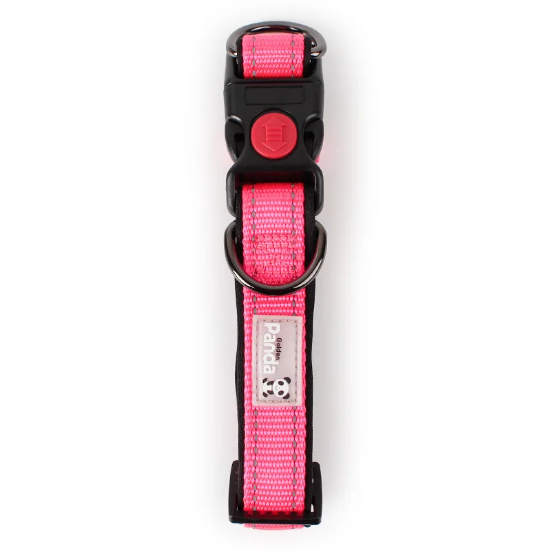 High Quality Dog Collar Adjustable Nylon Collar Double Rings For Dog Puppy Cat Outdoor Comfortable Dog Neck Strap 4 Colors (1) - 