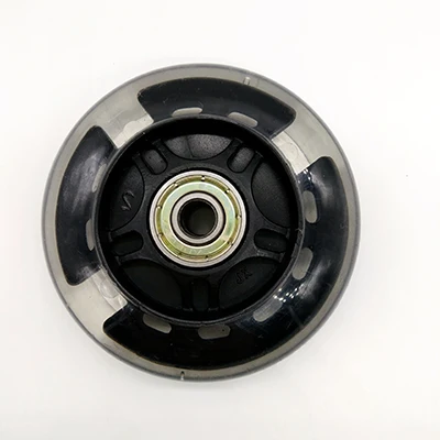 Роликовые колеса скутер подсветка для колес мигающая 80 мм 2 штуки/лот - Цвет: black 2 pcs