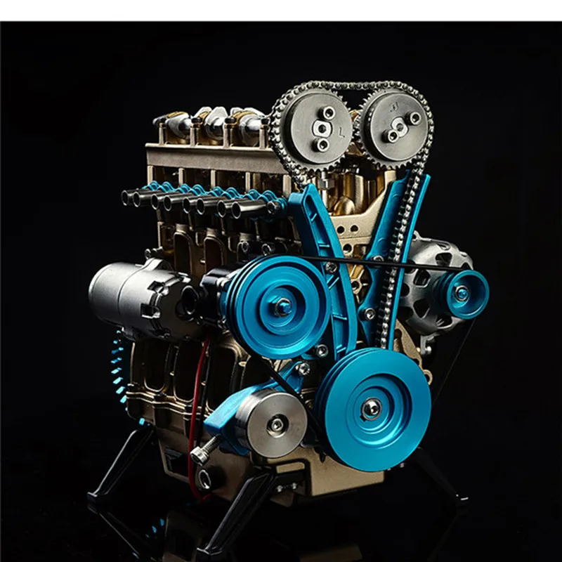 Новое поступление Teching 1:24 четырехцилиндровый двигатель Полный алюминиевый сплав Модель Коллекция обучающие игрушки для детей игрушки для взрослых