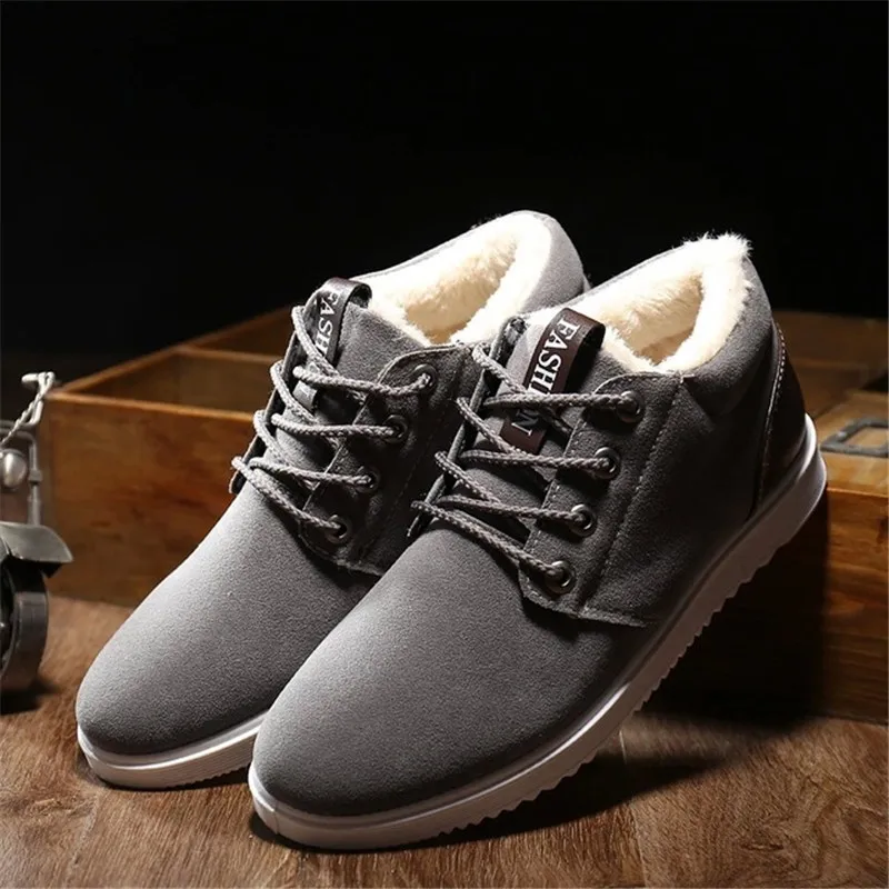 

Winter Men Sneakers Winter Outdoor Unisex Sport Shoes For Men Blue Black Fur Shoes Warm Plush Men Casual Shoes