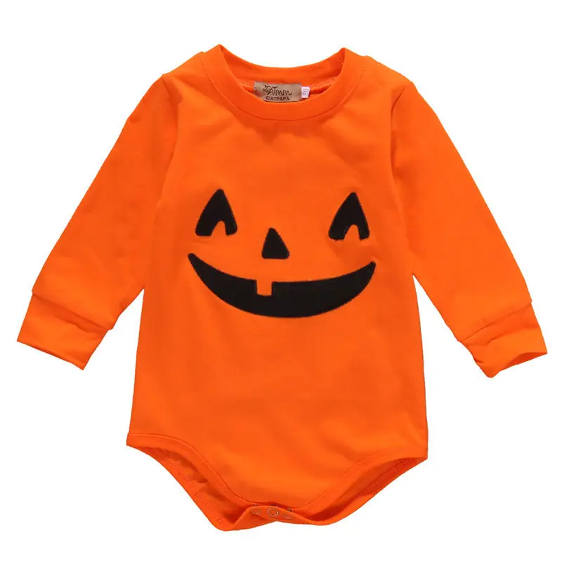 NEWBABY 2017 Cute Newborn Baby Girls Boys Pumpkin Bodysuits Halloween