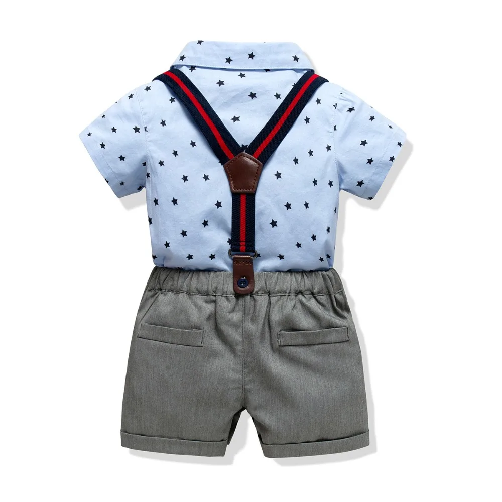 Комплект детской одежды хлопковый комбинезон наивысшего качества, рубашка+ штаны 12-24 месяцев, одежда для крещения для мальчиков