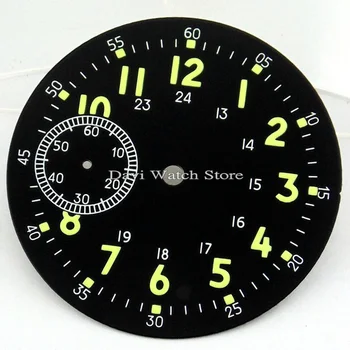 

Corgeut 39mm Black Dial watch kit for eta 6497 Seagull st36 movement watches