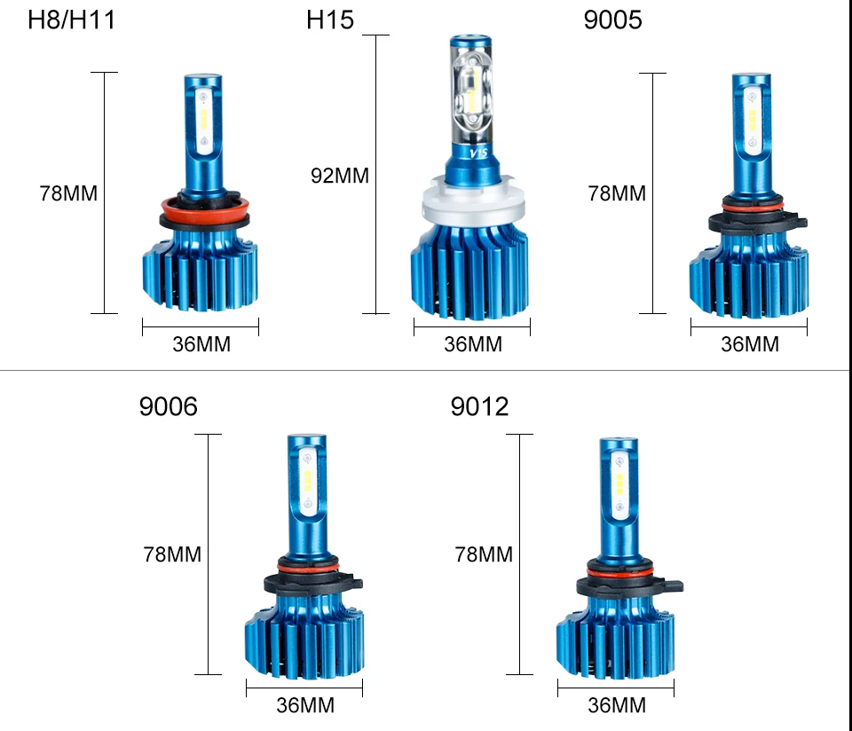 Aceersun LED H7 CANBUS H4 LED H1 H11 H8 H9 9005 9006 HB3 HB4 CAR Headlight CSP Chip 6500K 12000lm auto lamp Hi Lo beam 72W 12V (10)