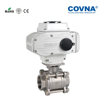 

NPT 1'' Threaded Electric 2 Ways Ball Valve On/Off Type DN25 ANSI Motorized Ball Valve DC24V Stainless Steel