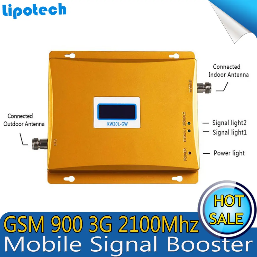 Ретранслятор сотового сигнала Lintratek GSM 3G 900 UMTS 2100 двухдиапазонный усилитель