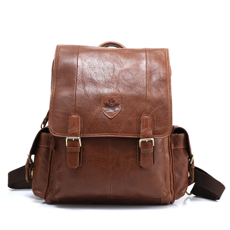 ZZNICK Men Backpacks 100 Genuine Leather Men's Travel Bag Fashion Man