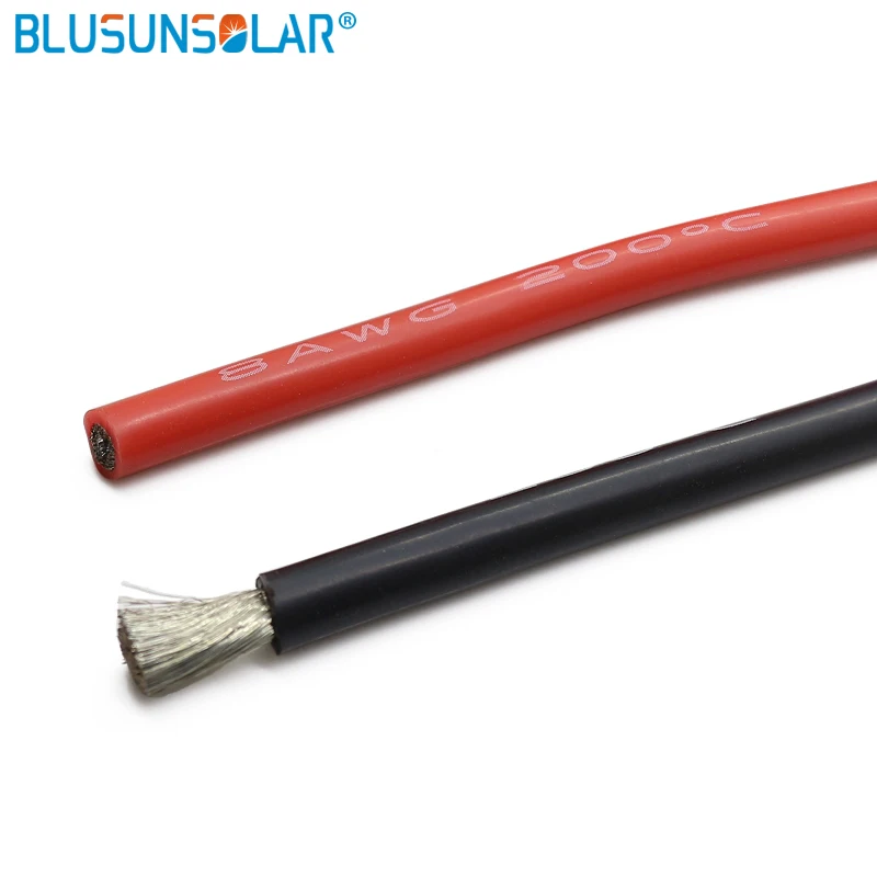 100 метров/рулон высокая производительность 10 AWG супер мягкий и гибкий силиконовый резиновый провод кабель черный/красный