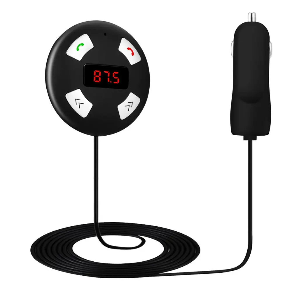 Bluetooth V3.0 громкой связи Bluetooth гарнитура для Беспроводной автомобильный fm-передатчик MP3 плеер зарядный комплект usb