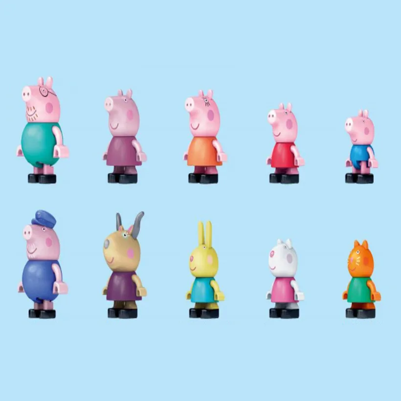 

Original Peppa Pig George Guinea Pig Family Pack Assemble Building Blocks Children Toys