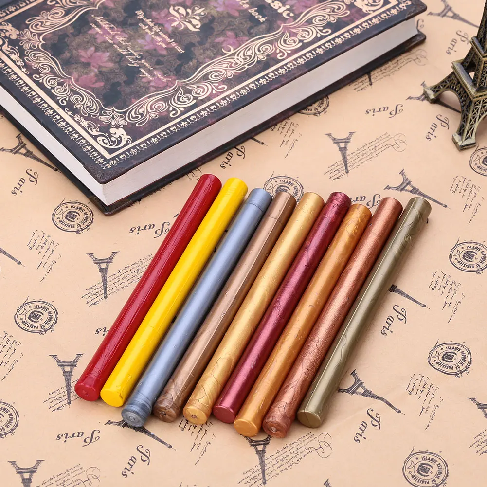  Sealing Wax Sealing Candle Round Bar Stick 10 Colors Glue Postcards Invitation Home Decor Wedding S - 33047820515