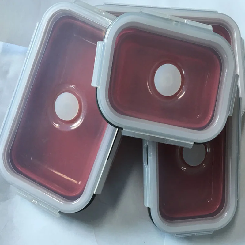 Силиконовая складная crisper складная чаша посуда силиконовая коробка портативная походная кухонная посуда набор