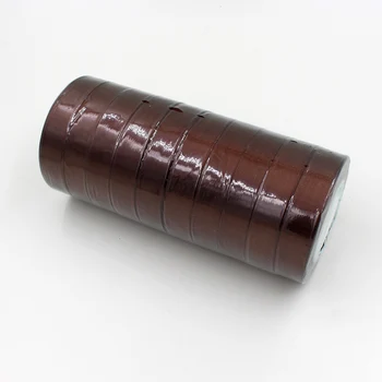 

10Rolls/PC 2CM Width Single Face Satin Fabric Ribbon Wedding Supplies Coffee Polyester Ribbons Gifts Cake Box Wrap Accessories