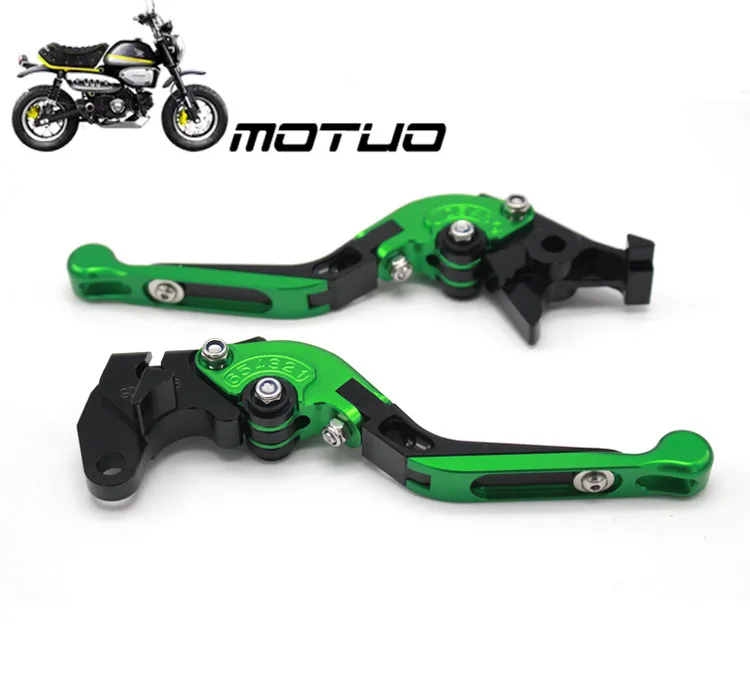 Для Kawasaki Z650 Черный& Титан складной выдвижной Мотоцикл с ЧПУ сцепные рычаги Новинка года лазерный гравированный логотип - Цвет: K