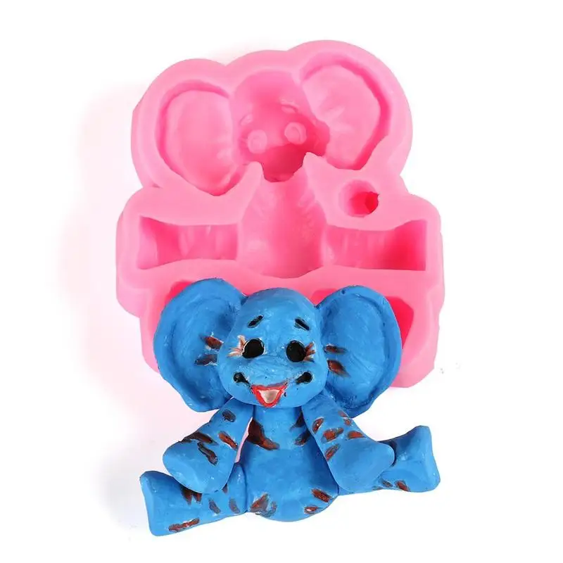

Fondant Decoration Cute Monkey Elephant Rabbit Silicone Mold Mousse Cake Puppy 3D Animal Model funny Soap Making Jello Chilling