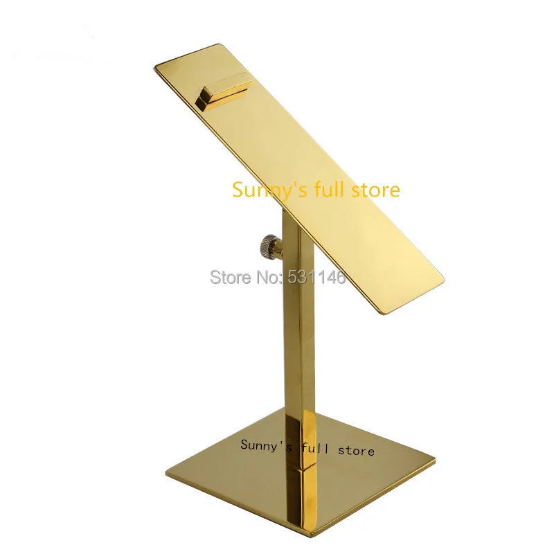 

Free shipping Gold stainless steel adjustable height heels holder rack shoes display shelf stand 4colors