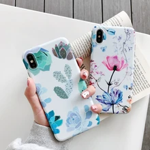 Fashion Art Flowers Plants Phone Case For iPhone XS Max Case For iPhone X XR 6 6S 7 8 Plus Soft Back Cover IMD Cases Retro Capa Fashion Art Flowers Plants Phone Case For iPhone XS Max Case For iPhone X XR 6 6S 7 8 Plus Soft Back Cover IMD Cases Retro Capa
