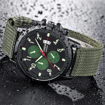 

1pc / lot Watches Mens Brand Casual Nylon Band Sports Date Quartz Wrist Watch Fashion Cheap Gifts Watch Erkek Barato Saat 2229
