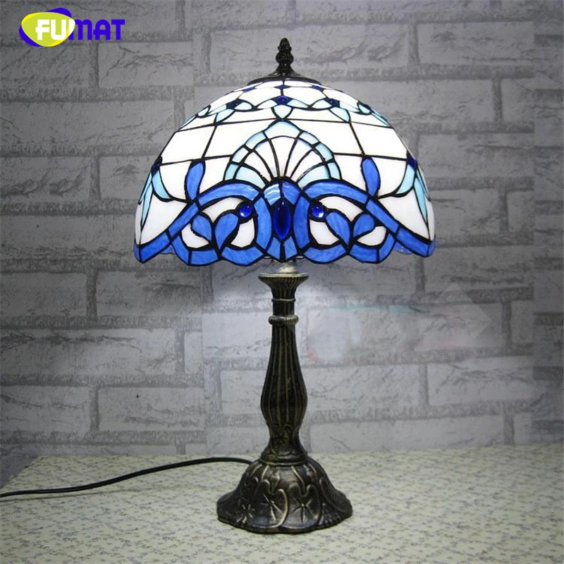 FUMAT Glass Art Lamp European Style Stained Glass Table Lamp Vintage Creative Lights Living Room Bar Decor Stand Lamps FUMAT Glass Art Lamp European Style Stained Glass Table Lamp Vintage Creative Lights Living Room Bar Decor Stand Lamps