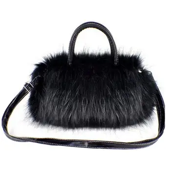 

2019 Plush Fluffy Women Long Handbag Shoulder Messsager Bag Luxury Brand Crossbody Bag Pouch Evening Party Prom Purse Bags For W