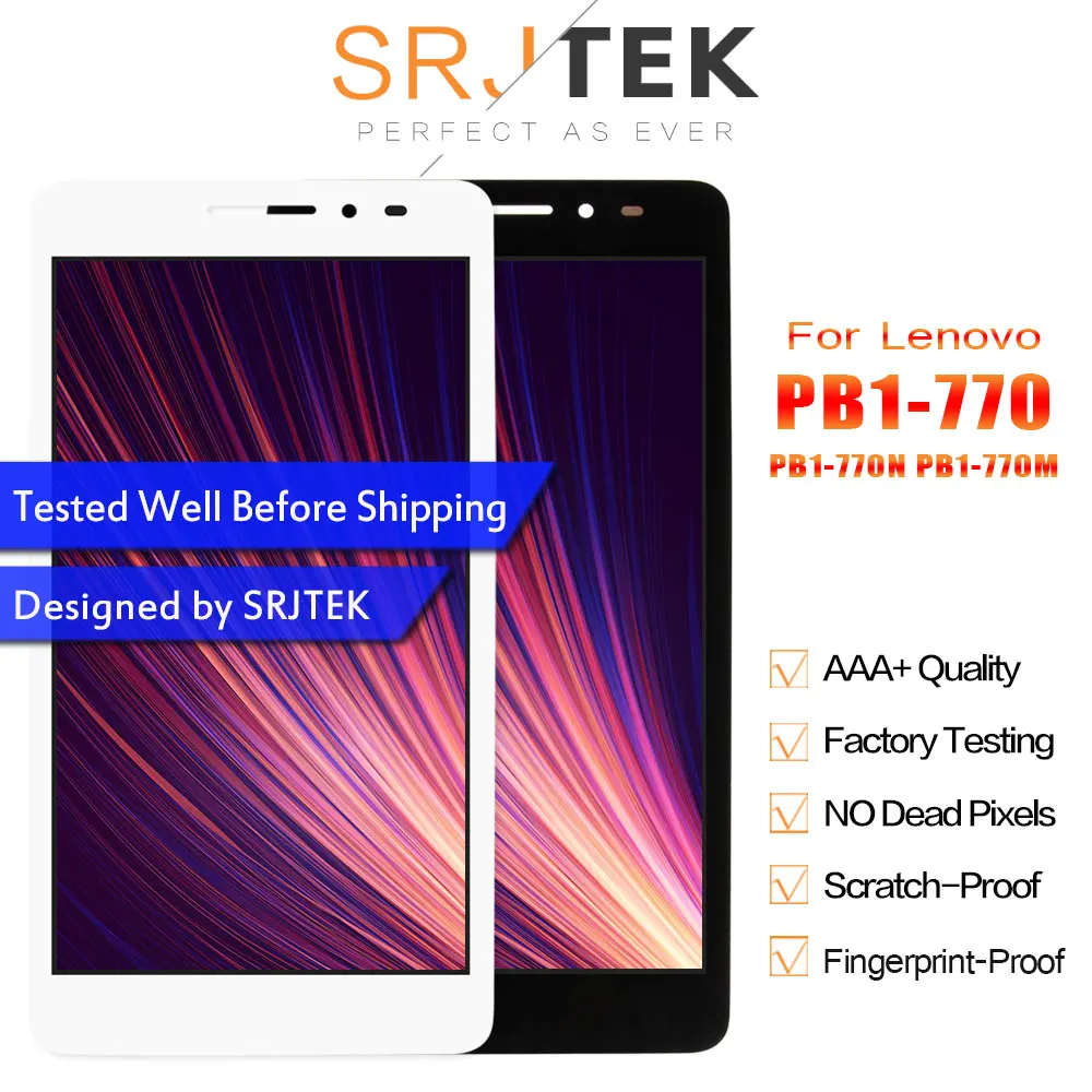 SRJTEK 6 8 &quotдля Lenovo Phab Plus PB1-770 PB1-770N сенсорный экран дигитайзер сенсор ЖК-дисплей
