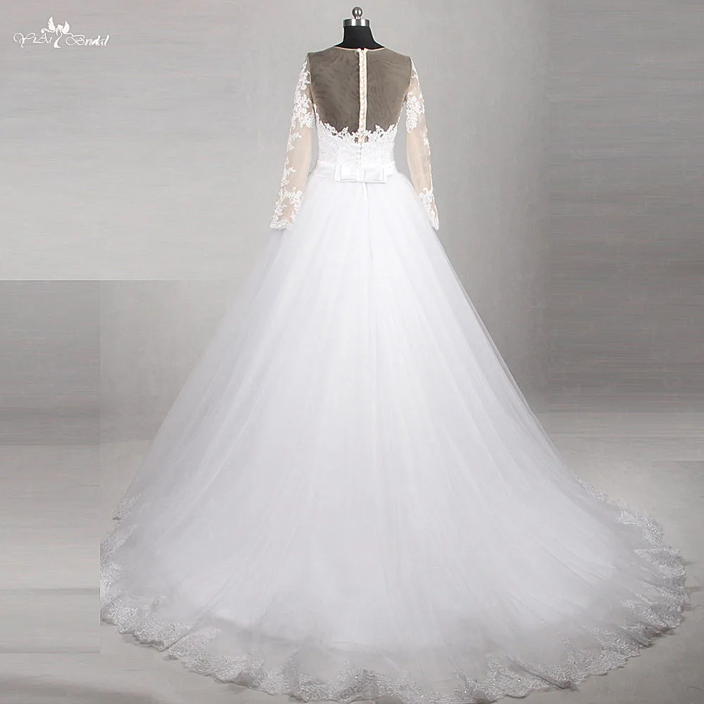 RSW1187 Yiaibridal реальная работа с длинным рукавом Съемная юбка женское свадебное