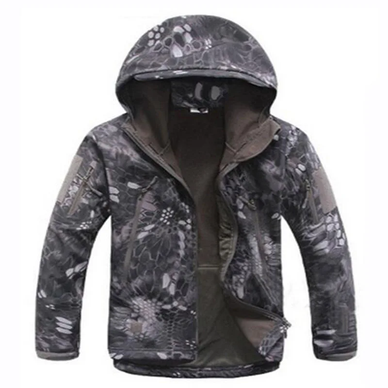 Black Python Уличная спортивная софтшелл TAD Мужская куртка или Брюки камуфляжные военные тактические наборы походный охотничий костюм Кемпинг ветрозащитная одежда - Цвет: Black Python