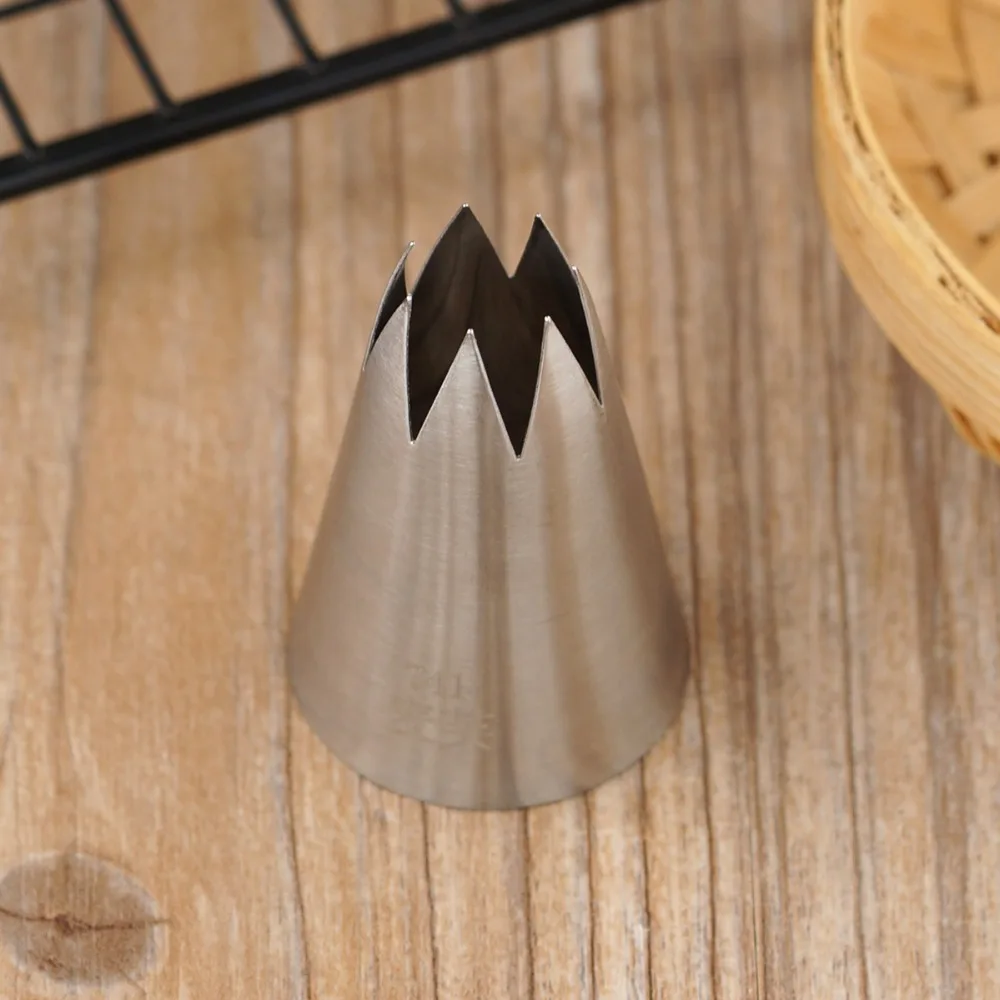 

#741 Large Size Open Star Piping Nozzle Stainless Steel Cake Decorating Tools Icing Nozzles Cream Pastry Nozzles 7 Teeth