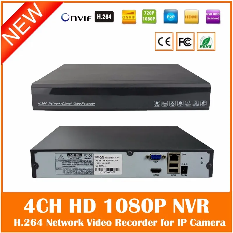 Hd 1080 p Cctv металлический сетевой видеорегистратор 4ch 1 Sata Порты и разъёмы для Ip Камера наблюдения система протокола Onvif H.264 Hdmi видео запись Мощность мониторы