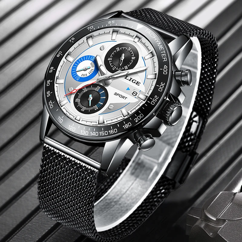 

2019 LIGE Top Brand Luxury Mens Watches Waterproof Ultra Thin Date Wrist Watch Male Chronograph Casual Quartz Clock Reloj hombr