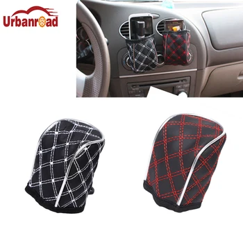 

Free Shipping 4pcs/lot Mobile phone holder car red wine series of car leather upholstery auto outlet sundries bag car styling
