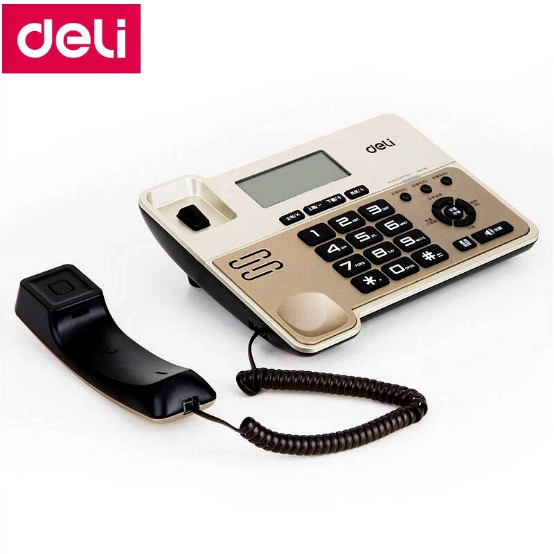 Deli 796 Тип сиденья телефонный набор проводной телефон с низким уровнем радиации семейные номера с памятью офисный домашний телефонный набор для беременных
