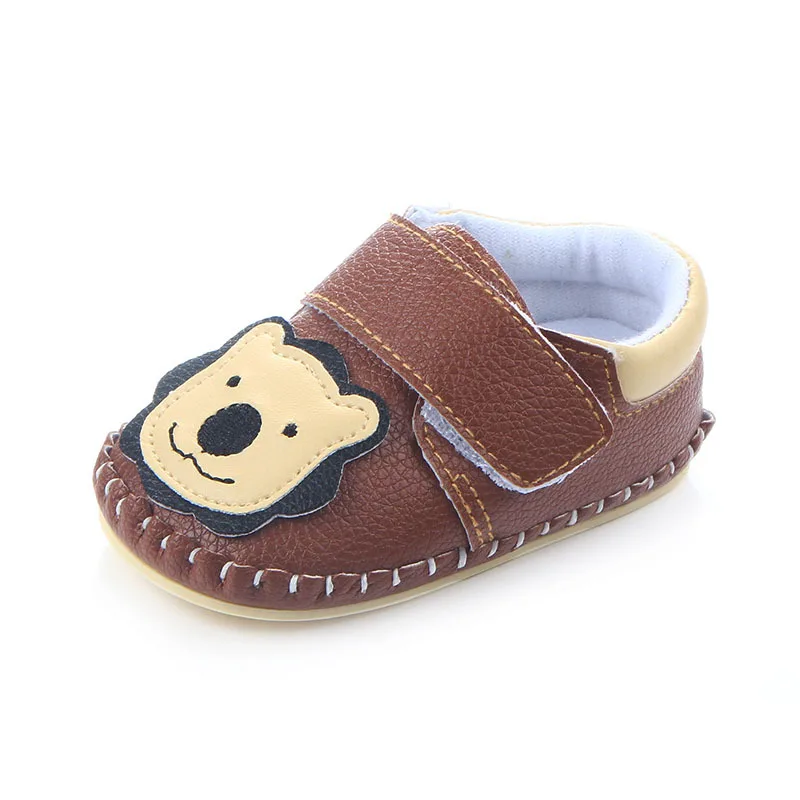 New baby shoes Little Bear hand-stitched with Velcro soles fashion baby walking shoes Baby boy walking shoes spring and autumn