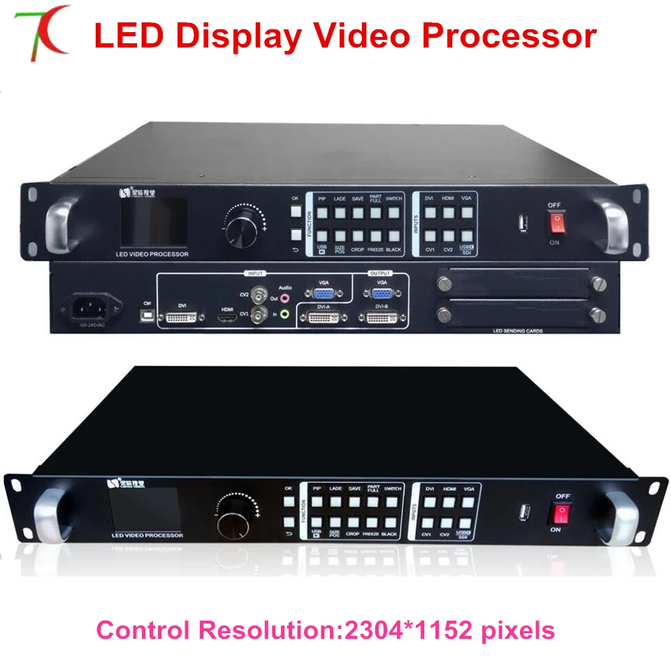 

p1.6/p1.8/p1.9/p2/p2.5/p3/p4/p5/p6/p7.62/p8/p10l ed screen LED video processor HDMI/USB interfa with full function widly use