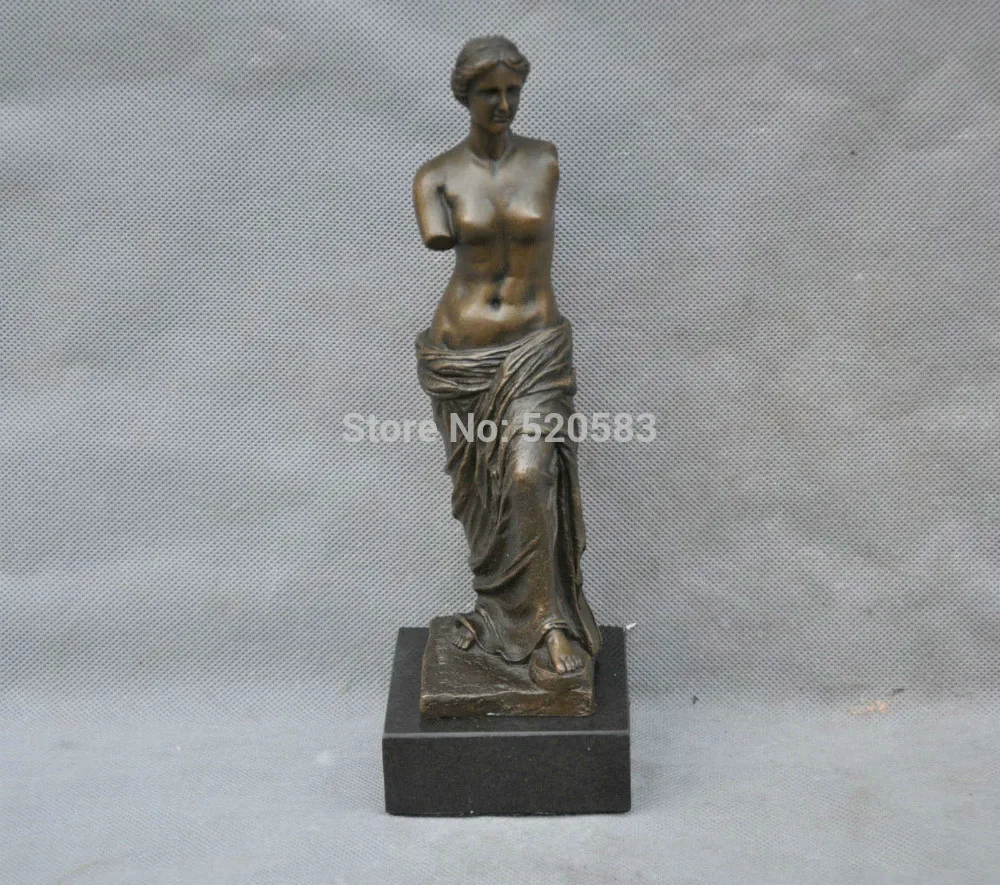 

10" Bronze Ancient Greece Venus Sculpture Statue