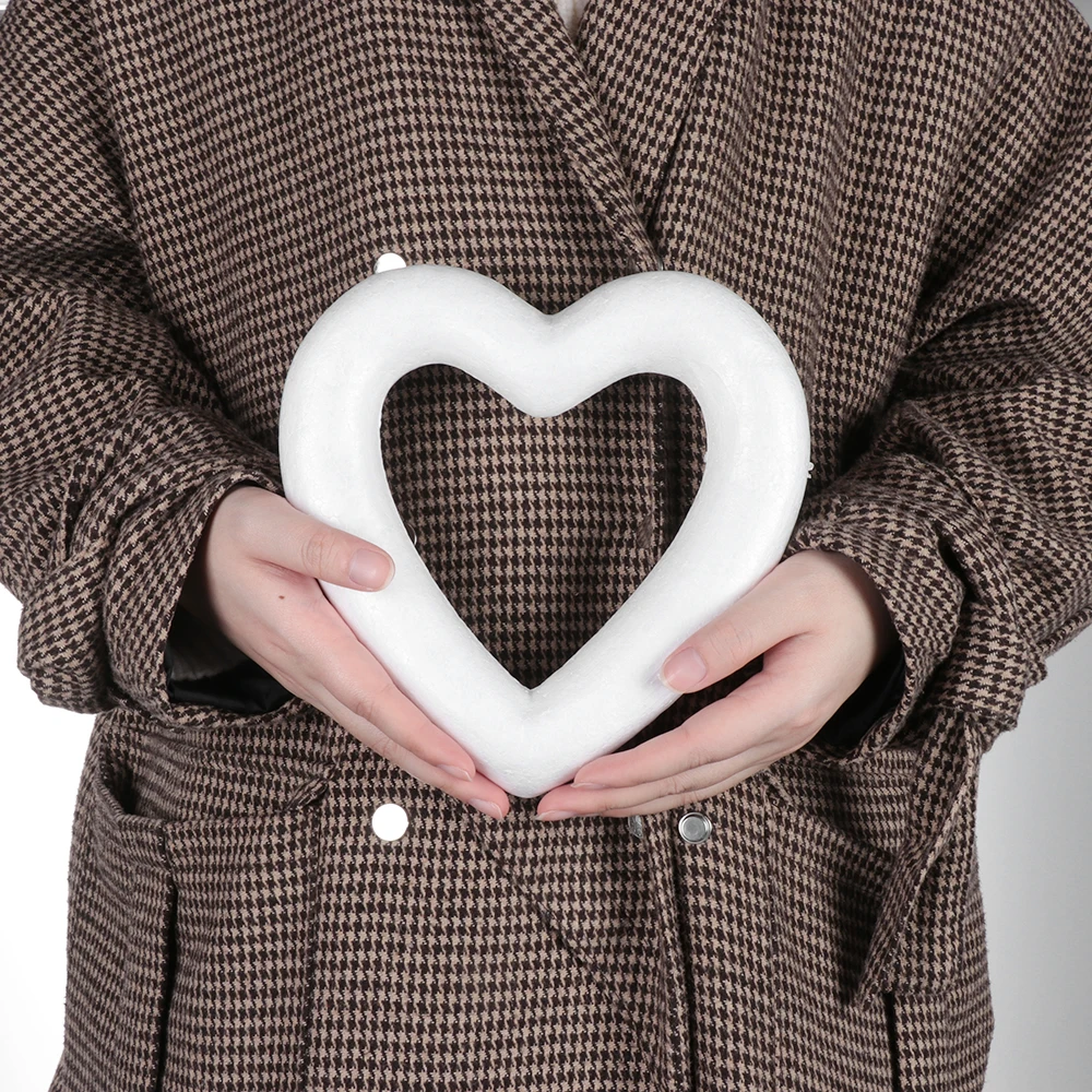 Wedding Valentine's Day Foam Ball White Hollow Heart Ornament Crafts Heart-shaped For DIY Christmas Party Decoration Supplies