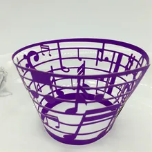 Бумажная упаковка с краями торта, 100 шт/партия, праздничная обертка для кексов, музыкальная нотка, дизайн печенья, окружающий 8Z