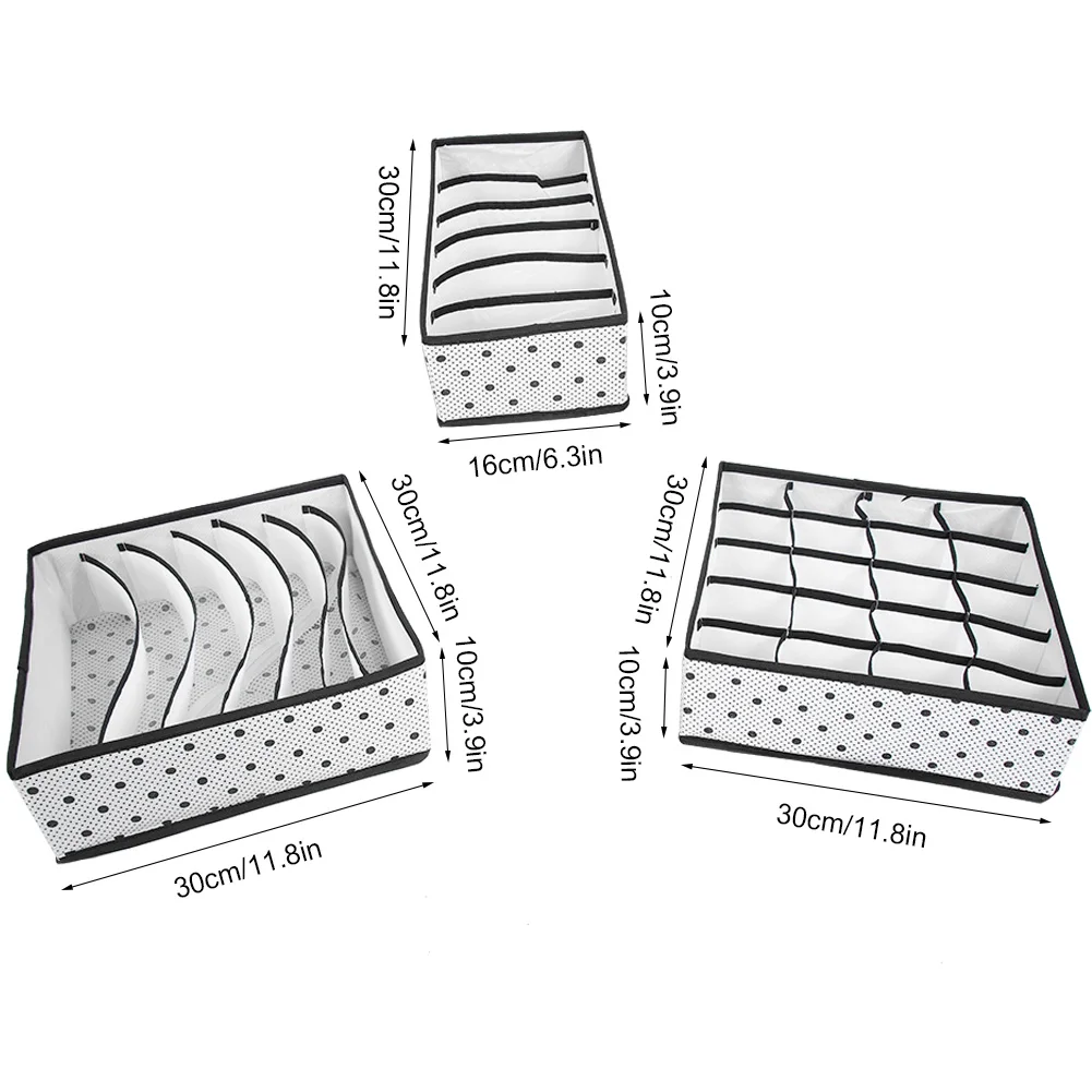 3 шт./компл. складная коробка для хранения нижнего белья делитель Органайзер носки шкаф контейнер с выдвижными ящиками органайзер ящик для нижнего белья шарфы
