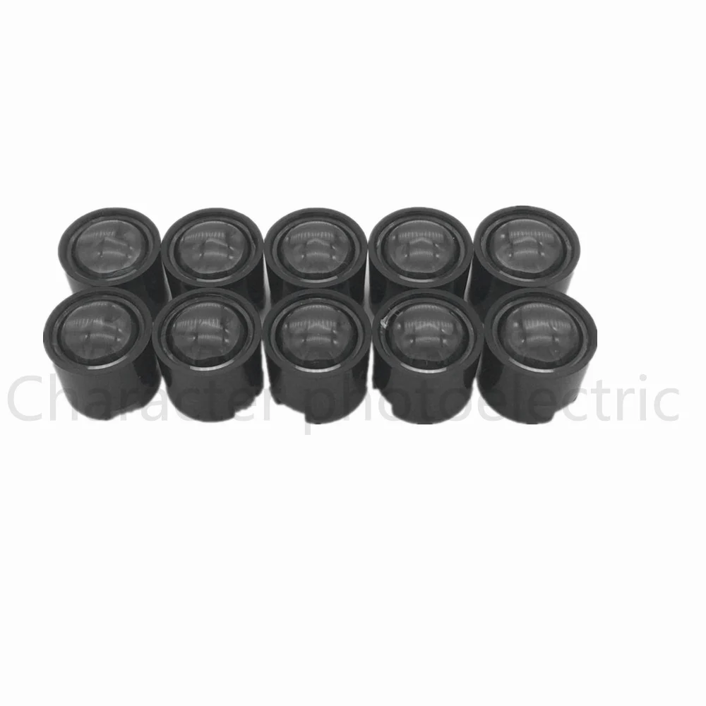 

10 15 30 45 Degree IR LED LENS Reflector Collimator 14.5mm with Black White Holder For 1W 3W 5W High Power Star LED Lamp Light