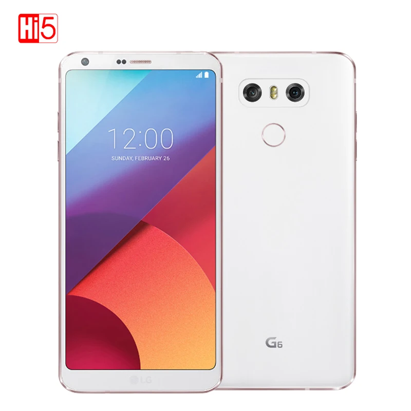 

Original LG G6 Mobile Phone 4G RAM 64G ROM Quad-core Dual 13MP Camera Snapdragon 821 Dual SIM 4G LTE 5.7 inch 3300mAh Cellphone