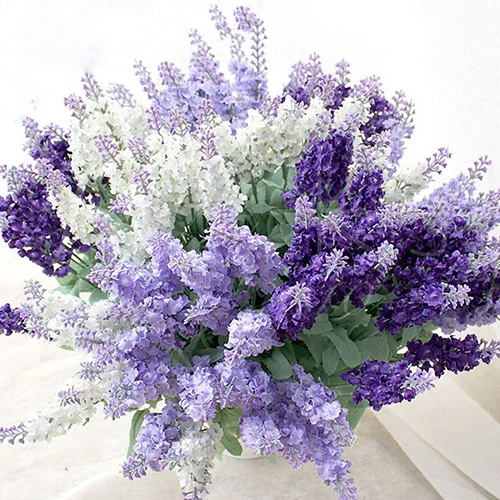 

12 Heads Bouquet Artificial Lavender Fake Garden Plant Flower DIY Home Decor
