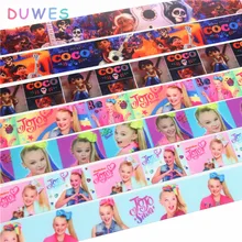 DUWES 7/8 '' jojo coco мультяшная лента с напечатанным гросградом аксессуар hairbow головной убор DIY украшение OEM 22 мм D706