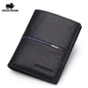 BISON DENIM Brand Genuine First Layer Leather Short Wallet Business Classic Purse Men's Wallet Cards Holder Casual Purse N4437-2 ► Photo 1/5