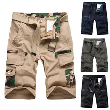 Новые шорты Для мужчин модные Повседневное Хлопок Карманный твердые на открытом воздухе Рабочая брюк грузовой короткие штаны Костюмы Spodenki шорты мужские