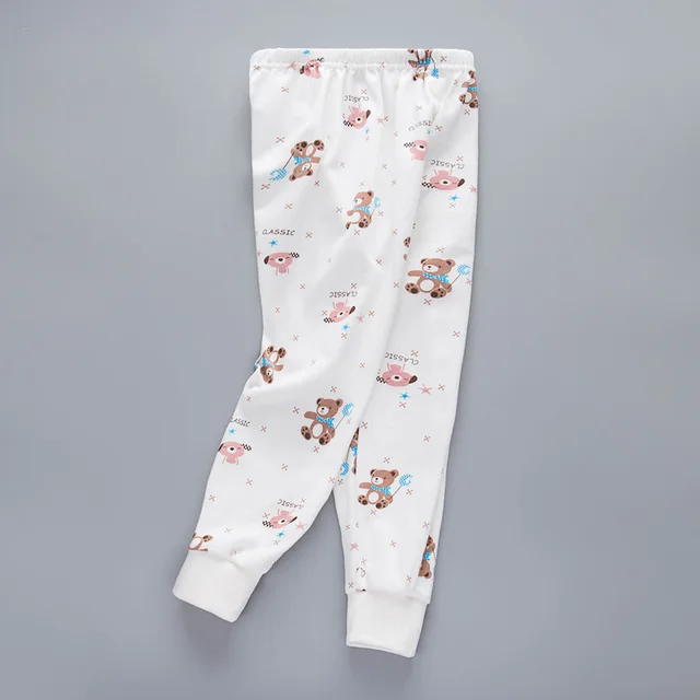 Summer Autumn Baby Kids Childrens Printing Striped Toddler Classic Leggings Boys Girls Pants 3-8Y Winter Underwear XiaoXiong