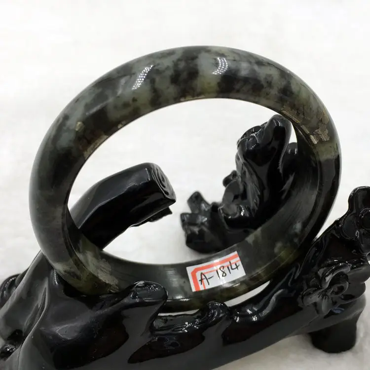 

FREE SHIPPING>>>@@ A-1814 Chinese Genuine Natural Grade A Green Nephrite Jade Bracelet Bangle 54mm NEW