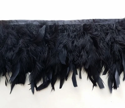 Горячая Vender 5 Metro fofo Bonito Turquia turquia pena aparar franja de penas fita 4-6 polegada para fantasias de carnaval roupas