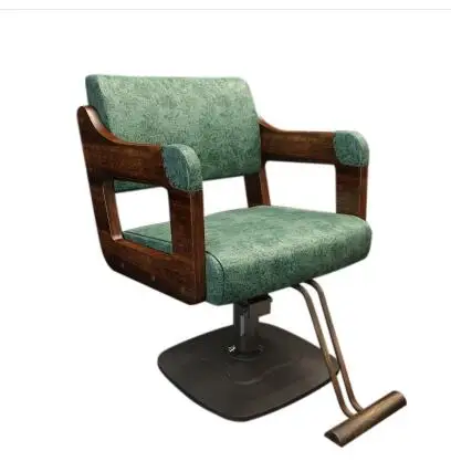 Стул деревянный салон Парикмахерская, посвященный волос стул высокого класса Парикмахерская стул дерево Горячие красить стул