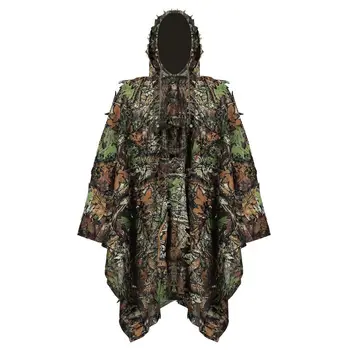 

New Ghillie Cloak Camouflage 3D Maple Leaf Hunting Clothes Kit Military Polyester Outdoor Sniper Warm Breathable 120*160CM Cloak